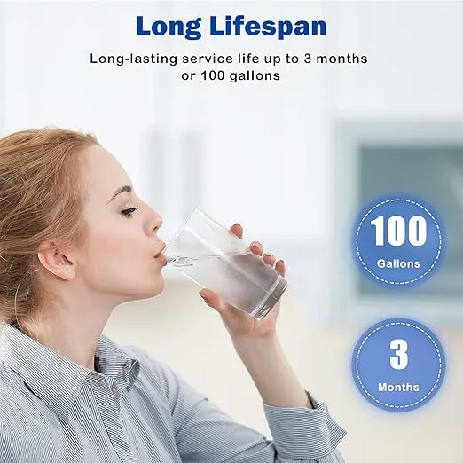 3-Pack Faucet Water Filter Replacement for PUR, PUR PLUS Filtration System, Model FM-3700, PFM400H, PFM350V, Filter# RF3375