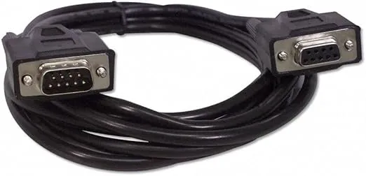 YCS basics Black DB9 9 Pin Serial / RS232 Male/Female Extension Cable (10 Ft)
