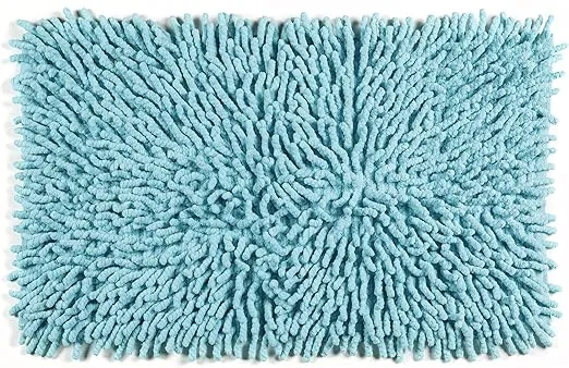 Kassatex Bambini Basics Bath Rug, 20X32, Aqua