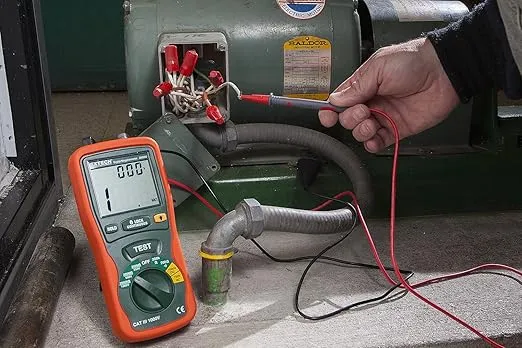 Extech 380260 Autoranging Digital Insulation Tester, orange and green