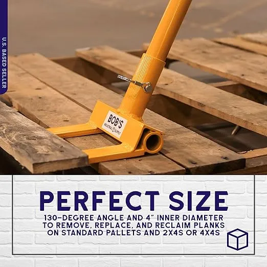 BISupply Pallet Buster Tool with Handle 3 Section 41in - Deck Wrecker Dismantler Wood Pallet Tool Breaker Pry Bar Puller