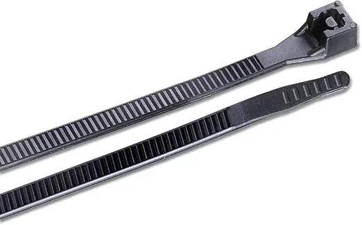 Gardner Bender 46-415UVB Heavy-Duty Cable Tie, 15 inch, 120 lb, Electrical Wire and Cord Management, Nylon Zip Tie, 50 Pk, UV Resistant Black