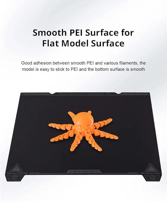 Creality Upgraded K1 Smooth PEI Build Plate Kit (235*235mm), Magnetic Flexible Steel Plate, 3D Printer Platform for Ender-5 S1/K1/Ender-3 S1/Ender-3 S1Pro/Ender-3/3 Pro/3S/Ender-3 V2/Ender-5/5S/5 Pro