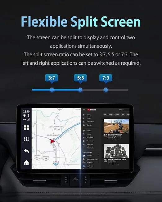 OTTOCAST P3 OttoAiBox - 2024 Android 12 CarPlay AI Box, Wireless CarPlay & Android Auto Adapter, 8GB+128GB, HDMI Output, GPS, Video Viewing YouTube, Netflix, Tiktok, etc