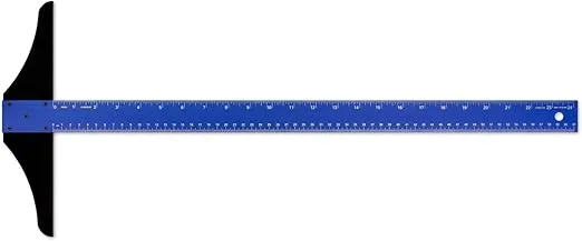 Alumicolor 24-inch Standard Aluminum T-Square for Art Framing & Drafting, Blue