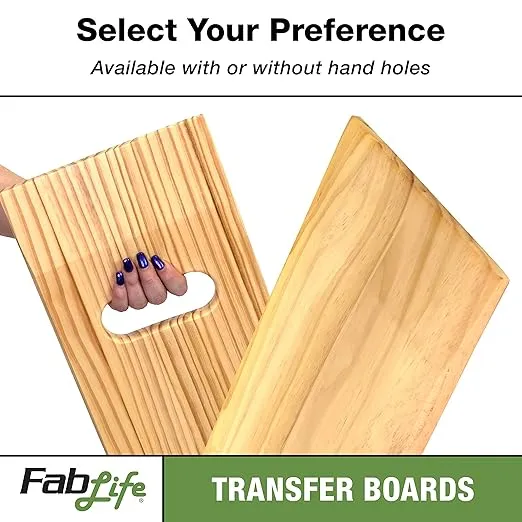 Generic 50-3000 FabLife Deluxe Hardwood Transfer Board for Easy Patient Transfer, 8" x 24"