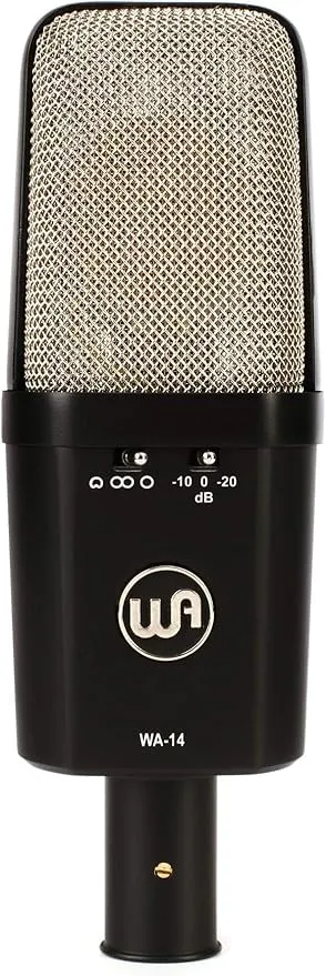 Warm Audio WA-14 Large Diaphragm Condenser Microphone, Black with silver grille