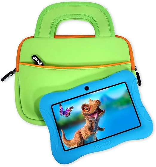 Contixo 10" Tablet Sleeve Bag - Compatible with Contixo K102 & K103 10-Inch Kids Tablets, Shockproof & Water-Resistant Protective Carrying Case with Accessory Pocket (Green)