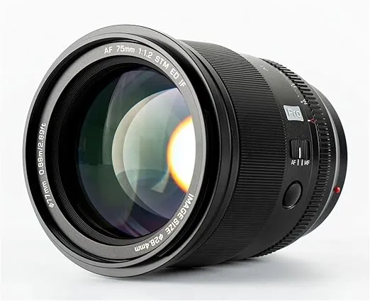 VILTROX PRO 75mm f/1.2 E for Sony e-Mount for Sony A7M/R/S Series A7Cc A9 A1 A6x00 Fs5 Sony E Mount Cameras Lens