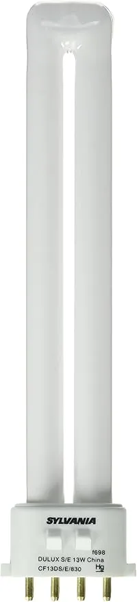 Sylvania 20284 Compact Fluorescent 4 Pin Single Tube 3000K, 13-watt