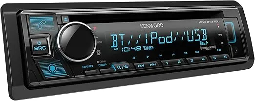 KENWOOD KDC-BT378U CD Car Stereo Receiver with Bluetooth, AM/FM Radio, Variable Color Display, Front High Power USB, Alexa Built in, and SiriusXM Ready