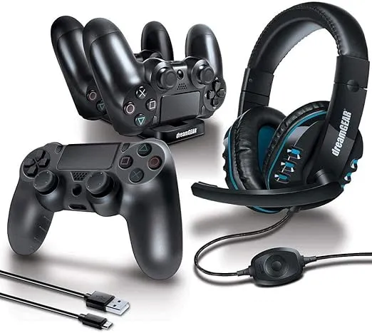 dreamGEAR 6 in 1 Game kit Black PS4