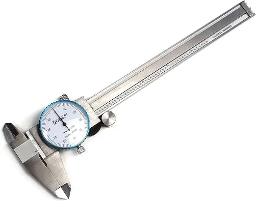 6" SAE Dial Calipers Accurate to 0.001" per 6" Hardened Stainless Steel for Inside, Outside, Step and Depth Measurements SAEDC-6