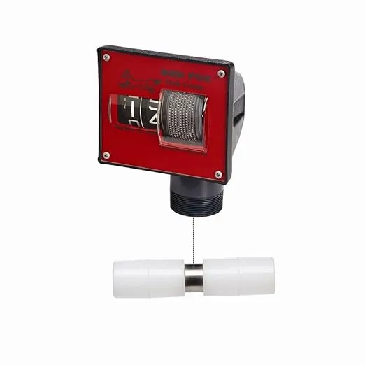 BJE 007665 Red Fox 99" Liquid Level Gauge with Horizontal Float and 2" NPTF Tank Fitting, Made in USA