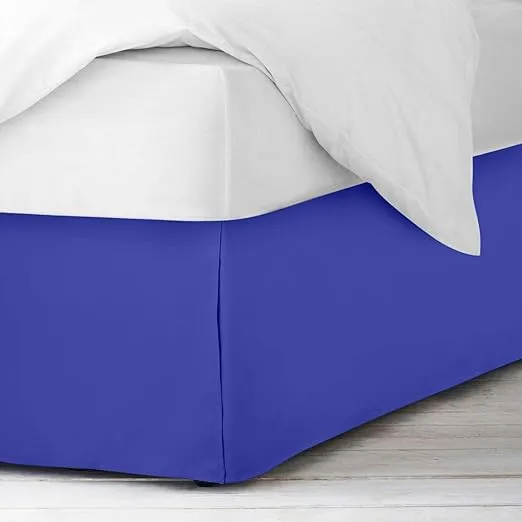 Nestl Royal Blue Bed Skirt Cal King Size - Cal King Bed Skirt 14 Inch Drop - Brushed Microfiber Bed Skirts - Hotel Quality Pleated Bed Skirt - Shrinkage & Fade Resistant