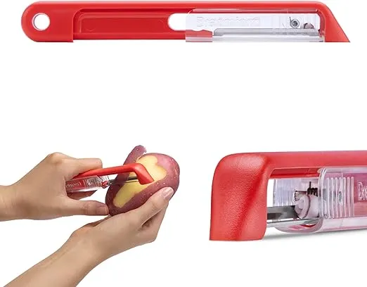 Dreamfarm Sharple Self-Sharpening Vegetable & Food Vertical Speed-Peeler - Red