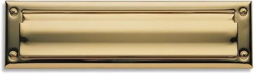 Baldwin Estate 0014.003 Letter Box Plate in Polished Brass, 13" x 3.625"