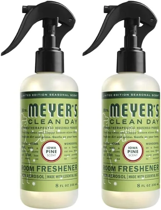 MRS. MEYER'S CLEAN DAY Room Freshener, Iowa Pine, 8 Fl Oz. (Pack of 2)