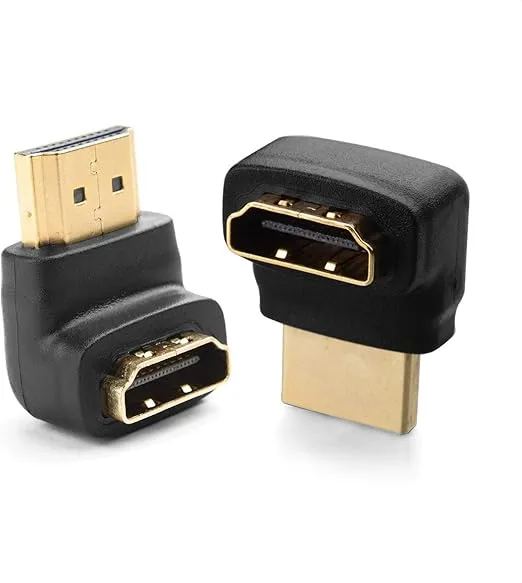 Cable Matters Combo Pack 270 Degree and 90 Degree HDMI Adapter (Right Angle HDMI) with 4K and HDR Support