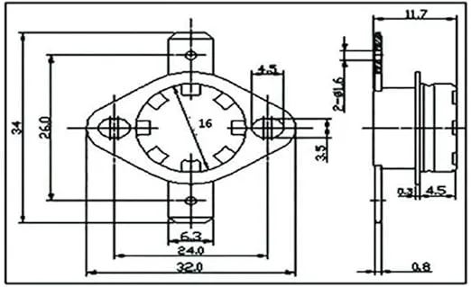 5-Pack KSD301 150 Degrees Centigrade Thermostat Thermal Control Switch 250V 10A Normally Closed NC Thermostat Temperature Switch