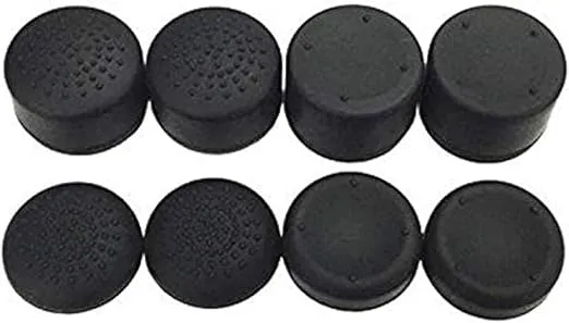 Analog Controller Raised Thumb Stick Grips Thumbsticks Joystick Cap Cover for PS4, PS3, Switch Pro, Xbox one, Xbox 360, Wii U, PS2 Controller (Pack of 8 pcs Black)