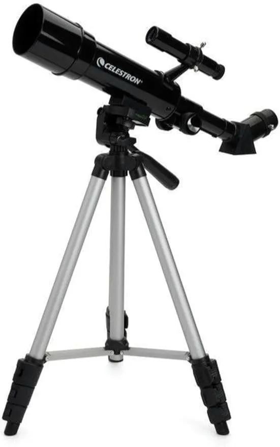 Celestron - 50mm Travel Scope - Portable Refractor Telescope - Fully-Coated Glass Optics - Ideal Telescope for Beginners - Bonus Astronomy Software Package