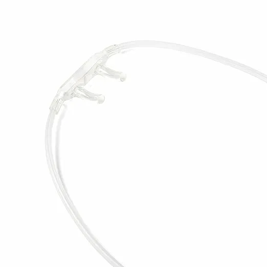 Medline Supersoft Nasal Oxygen Cannula, Universal Connector, 7-Foot Tubing, Adult Size, Pack of 50
