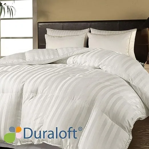 Blue Ridge Home Fashions 500 Thread Count Cotton Damask Duraloft Down Alternative Comforter - Twin