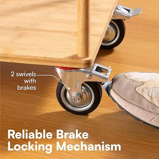 H&S Heavy Duty Caster Wheels for Trolley Furniture - 4 Casters with Brakes for Outdoor Furniture – 75mm Black Furniture Casters with Double Ball Bearing Swivel Heads