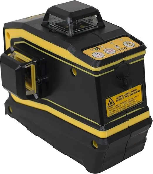Spectra Precision LT56 3-Plane Laser Tool with Floor / Ceiling Target, Bracket, Rechargeable Battery, Charger, Safety Classes, and Storage Case , Yellow