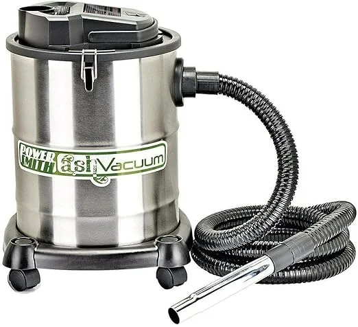 PowerSmith PAVC102 10 Amp 4 Gallon All-In-One Ash and Shop Vacuum/Blower with 10' Hose, Brush Nozzle, Pellet Stove , 16' Power Cord, 1 1/4" Adapter, and 2 Filters, Silver