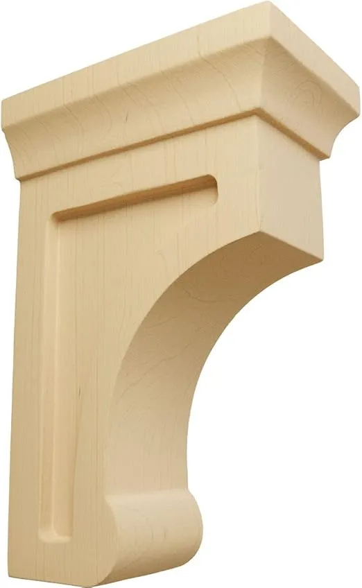 Ekena Millwork BKTW02X04X06GOAL Small Gomez Wood Wood Brackets, 2 1/2"W x 4"D x 6"H , Alder