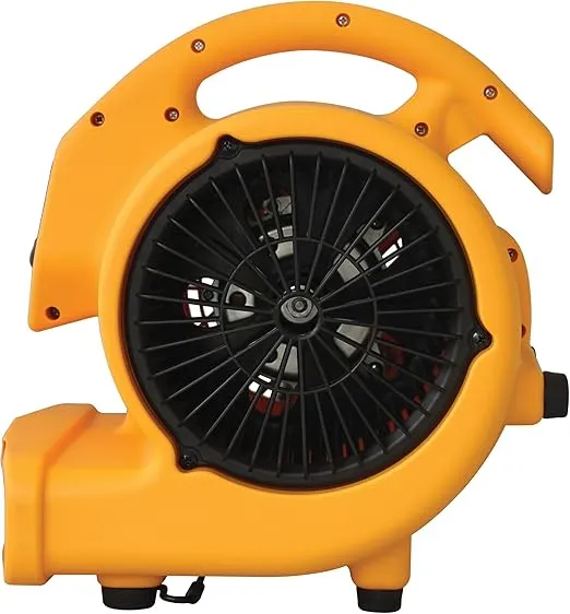 XPOWER P-130A Mini Mighty 1/5 HP 800 CFM Centrifugal Air Mover, Carpet Dryer, Floor Fan, Blower, Stackable, Daisy Chain, for Water Damage Restoration, Janitorial, Plumbing, Home Use,Yellow