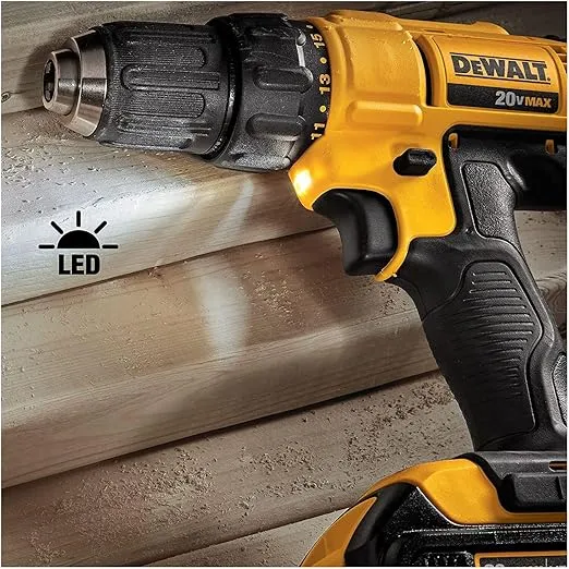 DEWALT 20V MAX Cordless Drill and Impact Driver, Power Tool Combo Kit with 2 Batteries and Charger (DCK240C2)
