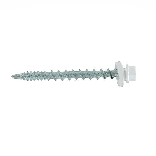 ST Fastening #10 x 2 Kwikseal Woodbinder Metal Roofing Screws Metal-to-Wood Bright White (Pack of 250)