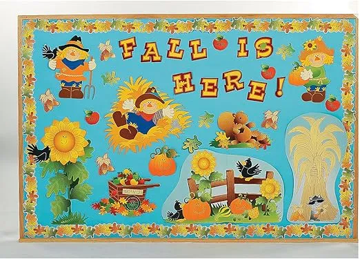 Bulletin Board Set - Fall Harvest - 150 Pieces - Educational and Learning Activities for Kids