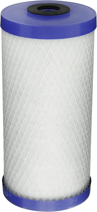 Pentair Pentek EP-BB Big Blue Carbon Water Filter, 10-Inch, Whole House Carbon Block Replacement Cartridge with Bonded Powdered Activated Carbon (PAC) Filter, 10" x 4.5", 5 Micron