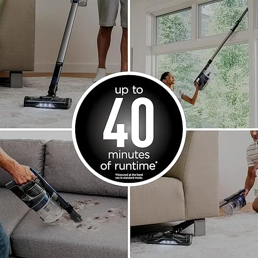 Shark Pet Cordless Stick Vacuum with XL Dust Cup, LED Headlights, Removable Handheld Vac, Crevice Tool, Portable Vacuum for Household Pet Hair, Carpet and Hard Floors, 40min Runtime, Grey, IX141