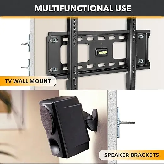 CondoMounts EDA1452 Universal Wall Mounting Anchors | Steel Stud | NO Stud | Metal Stud Anchors | TV Mount Metal Studs | Holds 90lbs | Includes 50 Elephant Anchor Set & 1 Titanium Drill Bit