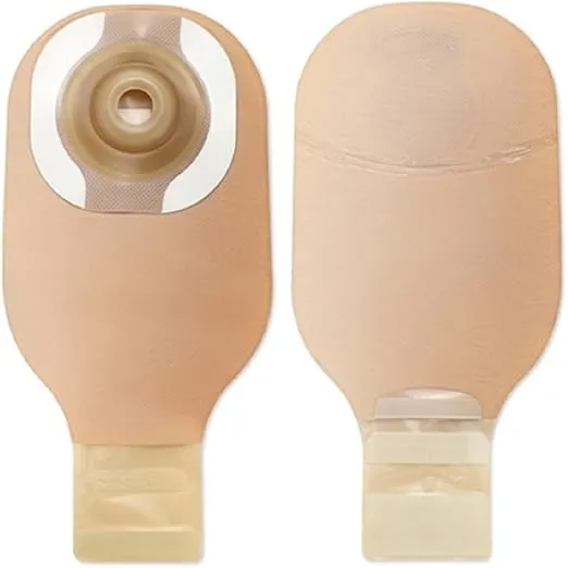 Premier Ostomy Pouch Drainable 1.125" Stoma 12"L 1pc System Beige 8963, 5 Ct