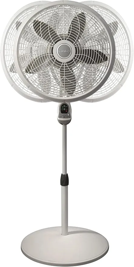 Lasko 18-Inch Remote Elegance and Performance Pedestal Floor Fan, 18 Inch, White 1850