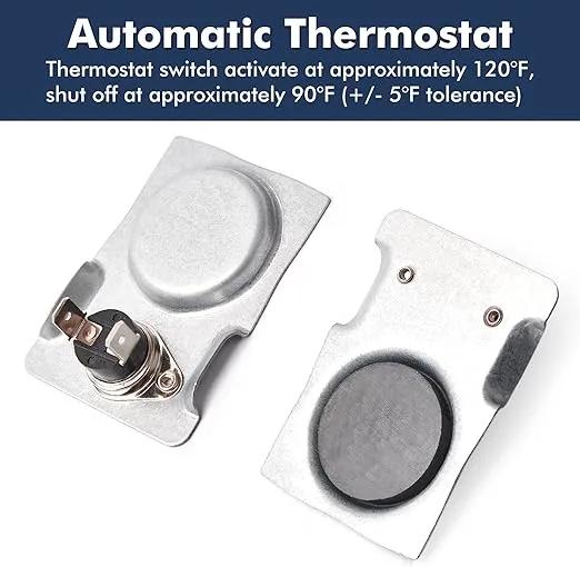Hiorucet Yiming Magnetic Thermostat Switch with High Temperature Resistant Wire for Fireplace Blower Fan, Wood Stove, Gas Log Fireplace, Circuit On At 120°F and Off At 90°F.