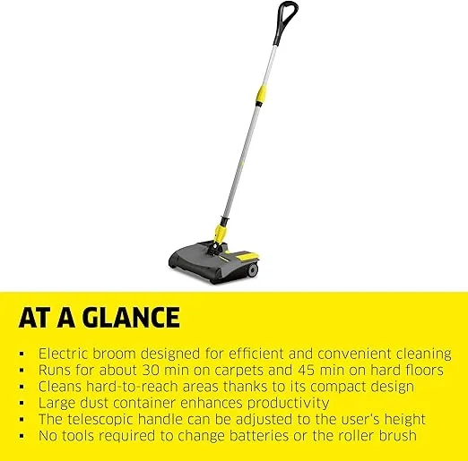 Kärcher - Commercial Electric Floor Sweeper - EB 30/1 - Multi Surface - Compact and Cordless - 12" Working Width