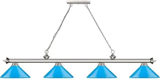 Z-Lite 2306-4MB-MB15 Cordon Billiard Pendant, 4-Light 240 Total Watts, Matte Black