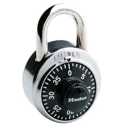 Master Lock - Combination Padlock, Center, Silver