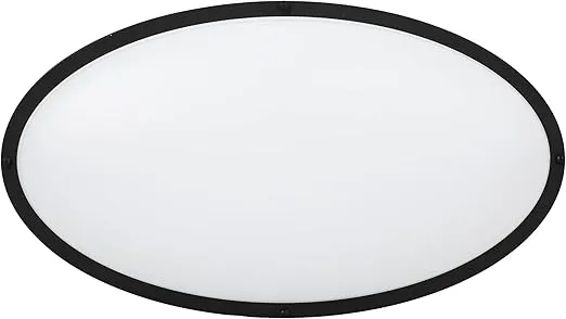 Designers Fountain Flush Mount Ceiling Light, 24 Inch Oval LED Lighting Fixture for Kitchen, Bedroom, Bathroom, and Hallway, Dimmable, 2800 Lumens, 3000K/4000K/5000K, Matte Black, EV1424C3C-43