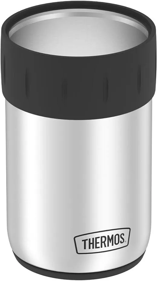 THERMOS Stainless Steel Beverage Can Insulator for 12 Ounce Can, Stainless Steel