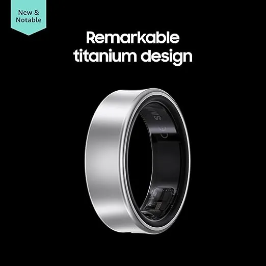 Samsung Galaxy Ring, AI Smart Ring, Size First w/Sizing Kit, No App Subscription, Fitness Monitor, Sleep Tracker, Up to 7-Day Battery, Size 5, Titanium Silver [US Version, 1Yr Manufacturer Warranty]