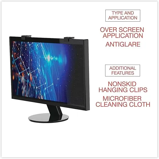 Innovera IVR46405 Protective Antiglare LCD Monitor Filter for 22 in. Flat Panel Monitor