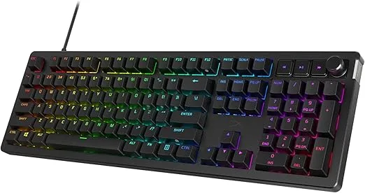 HyperX Alloy Rise – Hot-Swappable Mechanical Gaming Keyboard, PC, Ambient Light Sensor, Gasket Mounted, Linear Switches